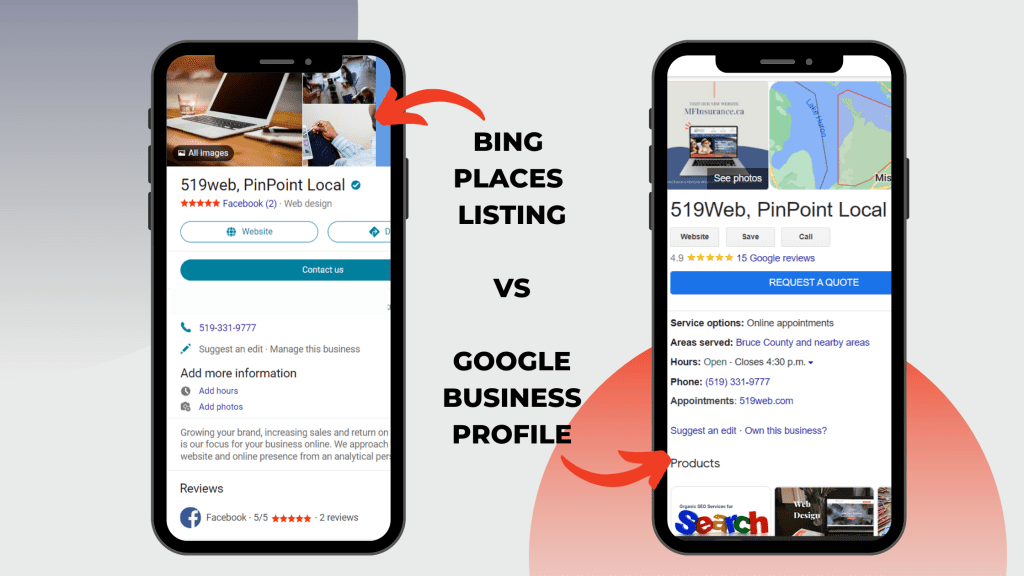 Bing Places vs Google My Business